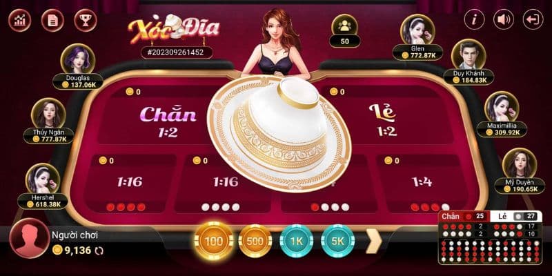 Giao diện chơi Xóc Đĩa 88 trực tuyến tại WW88